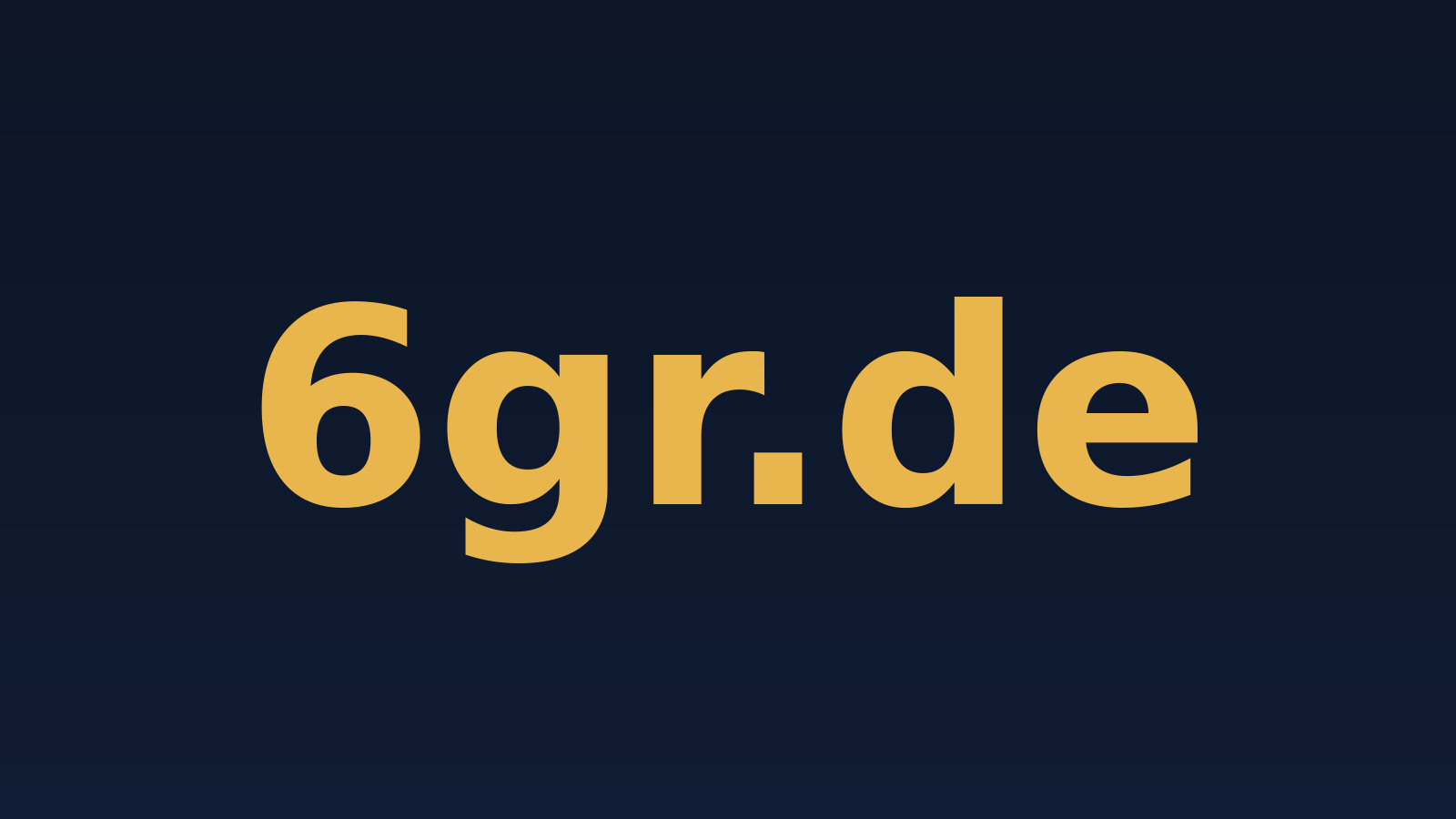 6gr.de – Domain zu verkaufen